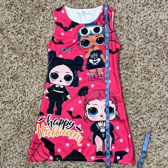 Girls adorable LOL print Halloween dress - Picture 5 of 5
